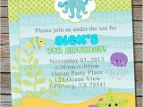 Ocean themed Birthday Invitations Under the Sea Birthday Invitation New Design Digital
