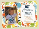 Ocean themed Birthday Invitations Under the Sea Birthday Invitations Sea Creature Birthday