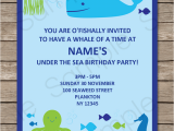 Ocean themed Birthday Invitations Under the Sea Party Invitations Birthday Party