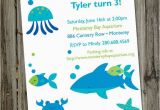 Ocean themed Birthday Party Invitations A Very Fishy Birthday Printable Aquarium Ocean Party