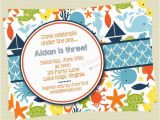 Ocean themed Birthday Party Invitations Items Similar to Under the Sea Birthday Invitations Sea