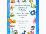 Ocean themed Birthday Party Invitations Ocean theme Children 39 S Birthday Party Invitation Zazzle