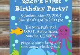 Ocean themed Birthday Party Invitations Ocean theme First Birthday Invitation 1st 2nd 3rd Birthday
