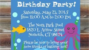 Ocean themed Birthday Party Invitations Ocean theme First Birthday Invitation 1st 2nd 3rd Birthday