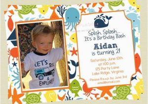 Ocean themed Birthday Party Invitations Under the Sea Birthday Invitations Sea Creature Birthday