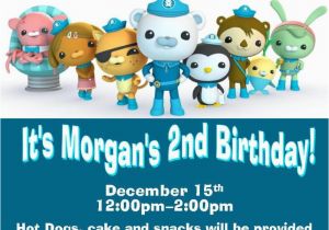 Octonauts Birthday Invites 12 Printed Octonauts Birthday Invitations by