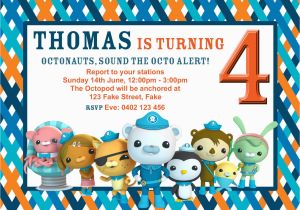 Octonauts Birthday Invites Customised Octonauts Birthday Invitation by Artworkbyanti