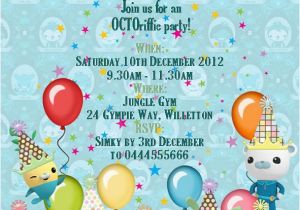 Octonauts Birthday Invites Octonauts Birthday Party Invitations Cimvitation