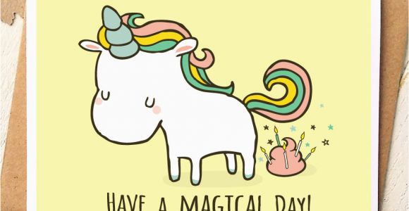 Odd Birthday Cards Unicorn Card Funny Birthday Card Unicorn Birthday Card