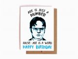 Office Birthday Card Dwight Schrute Age is Just A Number Funny Nerdy the by