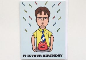 Office Birthday Card the Office Dwight Schrute Birthday Card the Office Tv Show