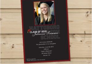 Office Depot Birthday Invitations Photo Graduation Invitation High School by thepapershamrock