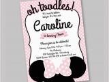Oh toodles Birthday Invitations Items Similar to Minnie Mouse Invitation Oh toodles
