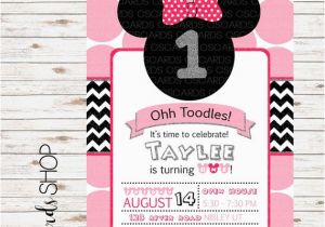 Oh toodles Birthday Invitations Items Similar to Oh toodles Minnie Mouse Birthday Party