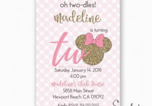 Oh toodles Birthday Invitations Minnie Mouse Birthday Invitations Polka Dots Girls Party