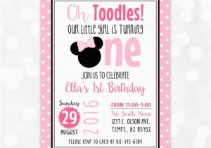 Oh toodles Birthday Invitations Oh toodles Birthday Invitation Girl by Sassygraphicsdesigns
