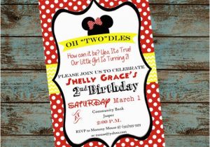 Oh toodles Birthday Invitations Oh toodles Minnie Mouse 2nd Birthday Party Invitation