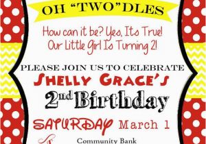 Oh toodles Birthday Invitations Oh toodles Minnie Mouse 2nd Birthday Party Invitation