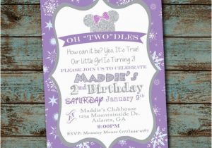 Oh toodles Birthday Invitations Oh toodles Minnie Mouse 2nd Birthday Party Invitation Winter