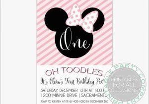 Oh toodles Birthday Invitations Oh toodles Minnie Mouse Birthday Party Invite by