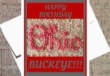 Ohio State Birthday Card Ohio State Card Funny Birthday Card Buckeye Card Osu Card