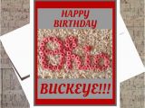 Ohio State Birthday Card Ohio State Card Funny Birthday Card Buckeye Card Osu Card