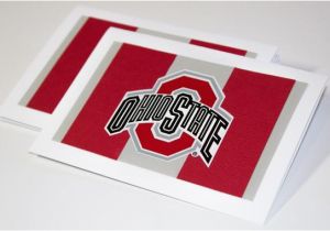 Ohio State Birthday Card Ohio State University Buckeyes Scarlet Gray Greeting Cards