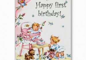 Old Fashioned Birthday Cards Old Fashioned Baby 39 S First Birthday Card