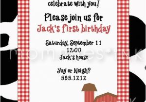 Old Macdonald Had A Farm Birthday Invitations Old Macdonald Had A Farm Red Farm Birthday Party