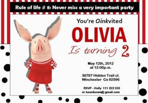 Olivia the Pig Birthday Invitations 17 Best Images About Olivia the Pig On Pinterest Party
