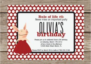 Olivia the Pig Birthday Invitations 17 Best Olivia the Pig Party Images On Pinterest Pig