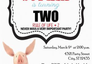 Olivia the Pig Birthday Invitations Olivia the Pig Birthday Digital Invitation Diy Digital