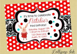 Olivia the Pig Birthday Invitations Olivia the Pig Birthday Invitation Olivia the Pig