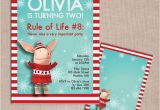 Olivia the Pig Birthday Invitations Olivia the Pig Winter Birthday Invitation and Thank You