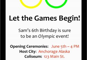 Olympic Birthday Party Invitations An Olympic Birthday Party Profoundly ordinary