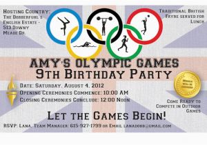 Olympic Birthday Party Invitations Dobber Blog 3 Amy 39 S 9th Birthday Party Olympics