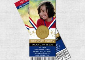 Olympic Birthday Party Invitations Lighting