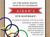 Olympic Birthday Party Invitations Olympic Birthday Party Invitation Sports Invitations