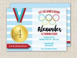 Olympic Birthday Party Invitations Olympics Birthday Party Invitation Olympics Party Sports