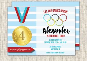 Olympic Birthday Party Invitations Olympics Birthday Party Invitation Olympics Party Sports