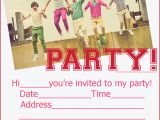 One Direction Birthday Invitations Invitations for Sleepover Party