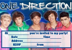 One Direction Birthday Invitations Invitations for Sleepover Party