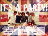 One Direction Birthday Invitations Invitations for Sleepover Party