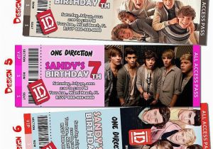 One Direction Birthday Invitations One Direction Invitation Birthday Party Pop Star Band Ebay