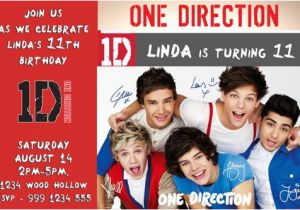 One Direction Birthday Invitations One Direction Party Invitations Cimvitation