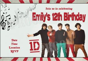 One Direction Birthday Invitations Personalized Photo Invitations Cmartistry One