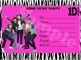 One Direction Birthday Invitations Zebra and Pink Birthday Invitations Ideas Bagvania Free