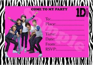 One Direction Birthday Invitations Zebra and Pink Birthday Invitations Ideas Bagvania Free