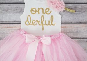 Onederful Birthday Girl One Derful First Birthday Outfit Girl 1st Birthday Girl Outfit