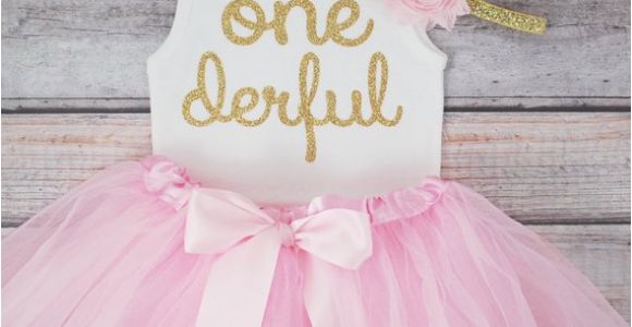 Onederful Birthday Girl One Derful First Birthday Outfit Girl 1st Birthday Girl Outfit